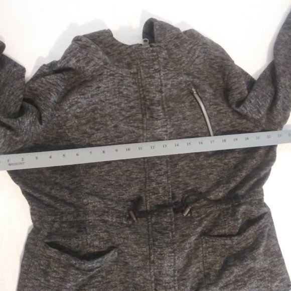Merona women's XL black and gray marbled lightweight hooded jacket - Picture 9 of 14